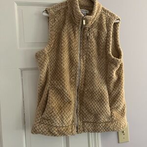 Calvin Klein Furry Vest, beige, size L